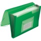 Q-CONNECT trieur, A4, PP transparent, avec 13 compartiments, fermeture à élastiques, transparent vert