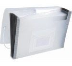 Q-CONNECT sorter, A4, transparent PP, with 13 compartments, elastic closure, transparent