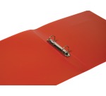 Q-CONNECT Ringbuch, PP, 2 Ringe, 25 mm, transparent rot