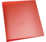 Q-CONNECT Ringbuch, PP, 2 Ringe, 25 mm, transparent rot