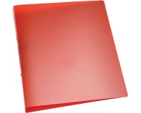 Q-CONNECT classeur à anneaux, PP, 2 anneaux, 25 mm,  rouge transparent
