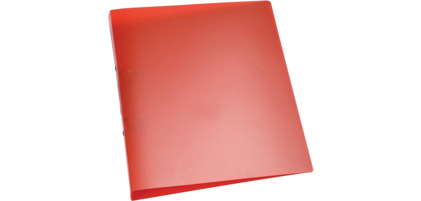 Q-CONNECT Ringbuch, PP, 2 Ringe, 25 mm, transparent rot
