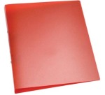 Q-CONNECT Ringbuch, PP, 2 Ringe, 25 mm, transparent rot