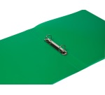 Q-CONNECT ringmap, PP, 2 ringen, 25 mm, transparant groen
