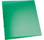 Q-CONNECT ringmap, PP, 2 ringen, 25 mm, transparant groen