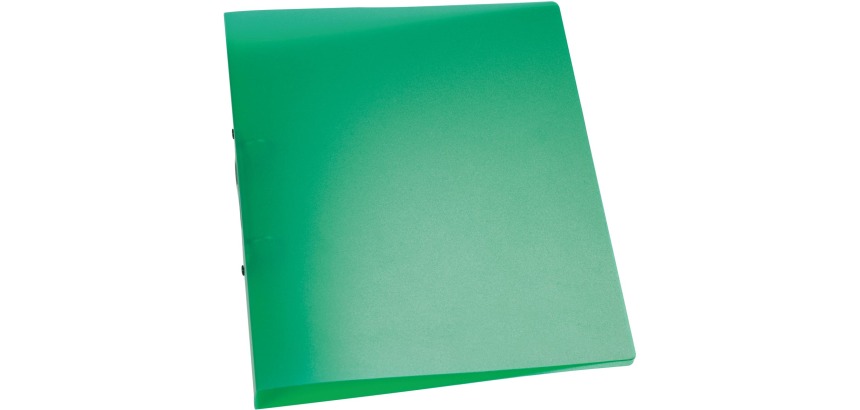 Q-CONNECT ringmap, PP, 2 ringen, 25 mm, transparant groen