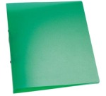 Q-CONNECT ringmap, PP, 2 ringen, 25 mm, transparant groen
