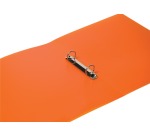 Q-CONNECT classeur à anneaux, PP, 2 anneaux, 25 mm,  orange transparent