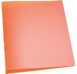 Q-CONNECT ringmap, PP, 2 ringen, 25 mm, transparant oranje