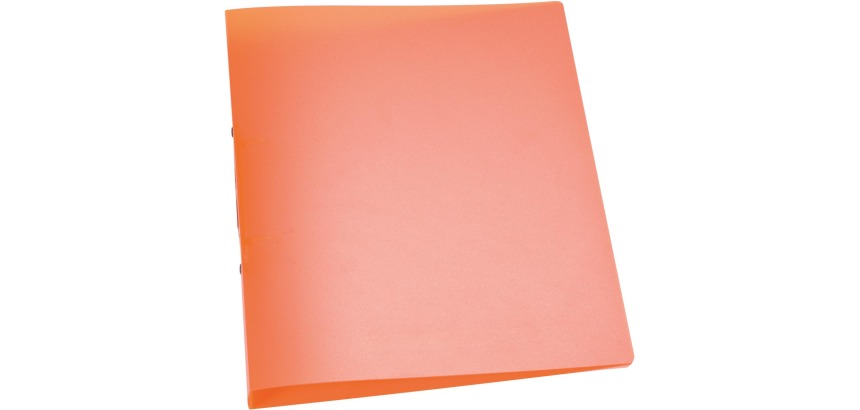 Q-CONNECT classeur à anneaux, PP, 2 anneaux, 25 mm,  orange transparent