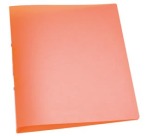 Q-CONNECT classeur à anneaux, PP, 2 anneaux, 25 mm,  orange transparent