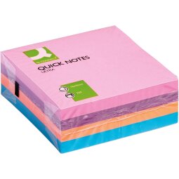 Q-CONNECT Quick Notes, ft 76 x 76 mm, 320 feuilles, couleurs assorties