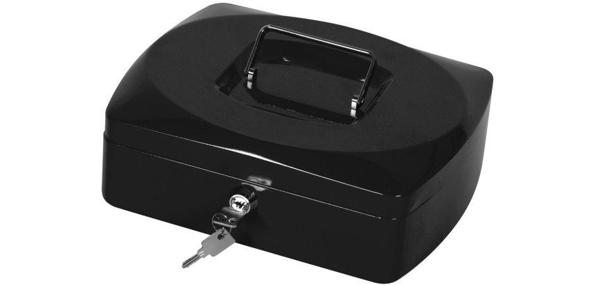 Q-CONNECT coffret à monnaie, 255 x 200 x 85 mm, noir