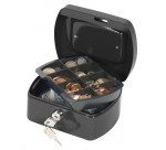Q-CONNECT coffret à monnaie, 155 x 120 x 75 mm, noir