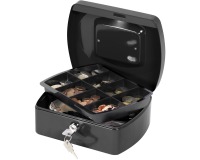 Q-CONNECT coffret à monnaie, 205 x 160 x 85 mm, noir