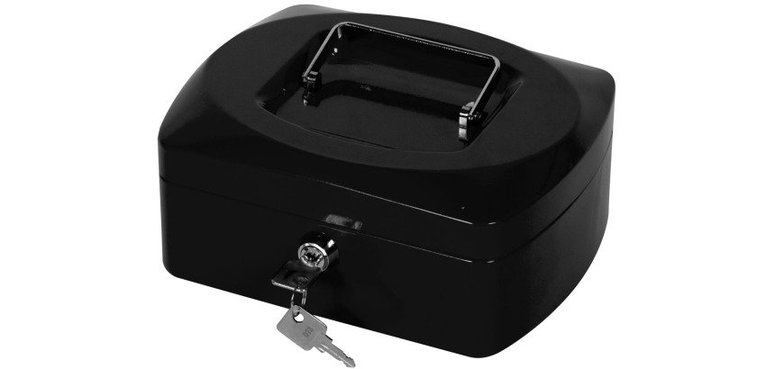 Q-CONNECT geldkoffer, 205 x 160 x 85 mm, zwart