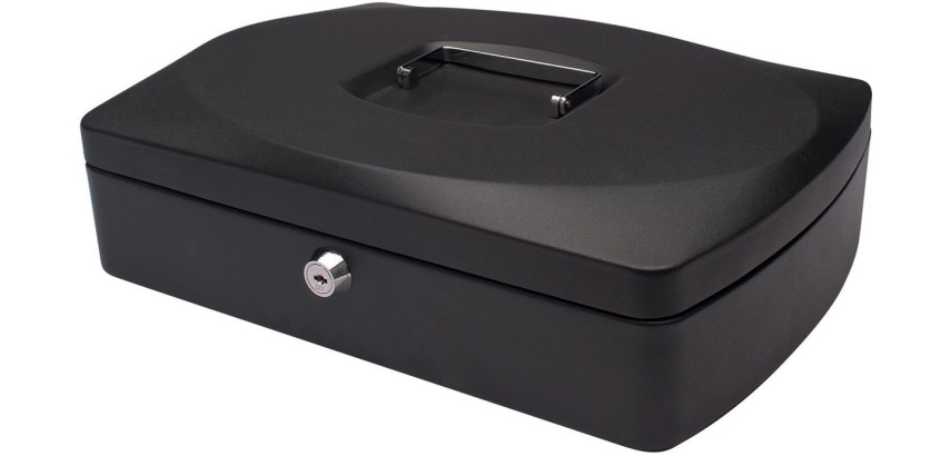Q-CONNECT coffret à monnaie, 325 x 235 x 85 mm, noir