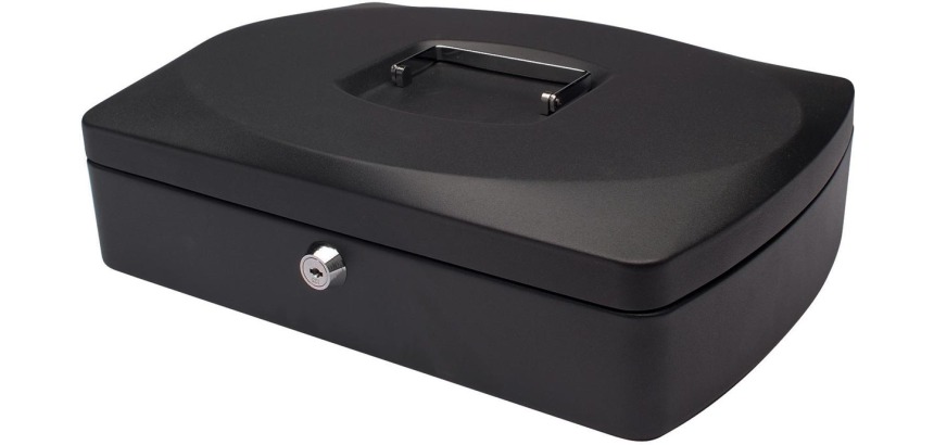 Q-CONNECT geldkoffer, 325 x 235 x 85 mm, zwart