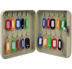 En_armario metalico portallaves q-connect chapa de acero cerradura de seguridad 200x160x60 mm para 20 llaves