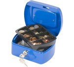 Q-CONNECT coffret à monnaie, 155 x 120 x 75 mm, bleu