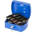 Q-CONNECT geldkoffer, 205 x 160 x 85 mm, blauw