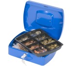 Q-CONNECT geldkoffer, 255 x 200 x 85 mm, blauw