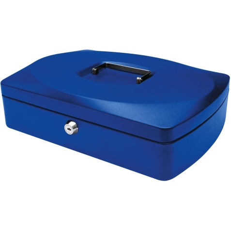 Q-CONNECT coffret à monnaie, 325 x 235 x 85 mm, bleu