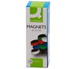 Q-CONNECT magnets, 20 mm, white, pack of 10 pieces