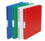 Q-CONNECT ring binder, PP, 2 rings, 16 mm, assorted transparent colors