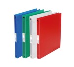 Q-CONNECT ring binder, PP, 2 rings, 16 mm, assorted transparent colors