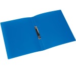 Q-CONNECT classeur à anneaux, PP, 2 anneaux, 16 mm,  bleu transparent