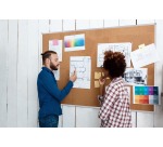 Q-CONNECT cork board, with aluminum frame, 60 x 45 cm
