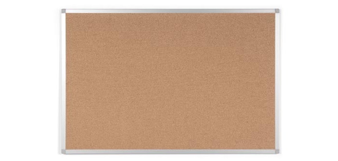 Q-CONNECT tableau en liège, avec cadre en aluminium, 60 x 45 cm