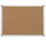 Q-CONNECT tableau en liège, avec cadre en aluminium, 60 x 45 cm