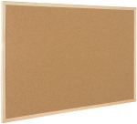 Q-CONNECT tableau en liège, avec cadre en bois, 90 x 60 cm