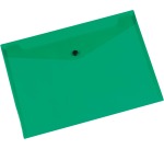 Q-CONNECT documentenmap, A4, transparante PP, drukknopsluiting, groen