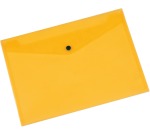 Q-CONNECT documentenmap, A4, transparante PP, drukknopsluiting, geel