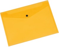 Q-CONNECT documentenmap, A4, transparante PP, drukknopsluiting, geel