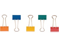 Q-CONNECT foldback clips, assorted colors, 32 mm, box of 10 pieces
