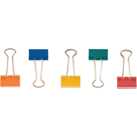 Q-CONNECT pince foldback, couleurs assorties, 32 mm, boîte de 10 pièces