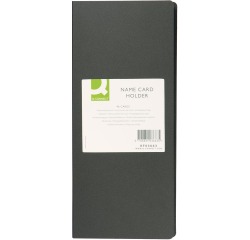 Q-CONNECT Portes-cartes de visite 11 x 26 cm pour 96 cartes noir