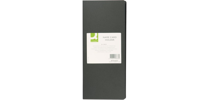 Q-CONNECT Business Card Holder 11 x 26 cm for 96 cards black