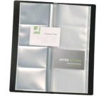 Q-CONNECT Portes-cartes de visite 11 x 26 cm pour 96 cartes noir