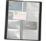 Q-CONNECT Portes-cartes de visite, Ft 11 x 26 cm, pour 160 cartes, noir