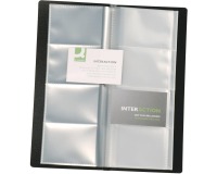 Q-CONNECT visitekaartenmap, Ft 11 x 26 cm, voor 160 kaarten, zwart