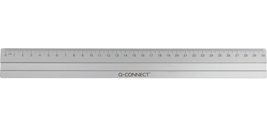 Q-CONNECT latte, aluminium, 30 cm, sous sachet de protection brochable