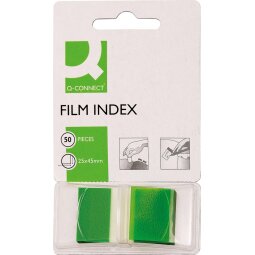 Q-CONNECT index, ft 25 x 45 mm, 50 tabs, groen