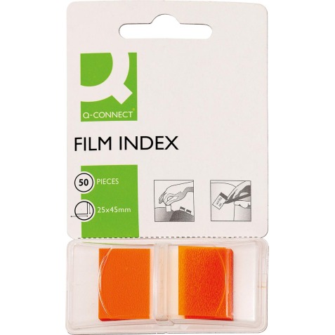 Q-CONNECT index, ft 25 x 45 mm, 50 onglets, orange