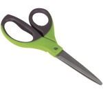 Q-CONNECT Premium-Schere, 21 cm, rechts und links, spitze Enden, Edelstahl, grau/grün, Blisterpackung mit 1 Stück