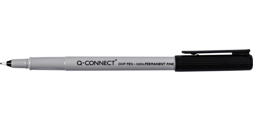 Q-CONNECT OHP marker, non permanent, fijn, zwart
